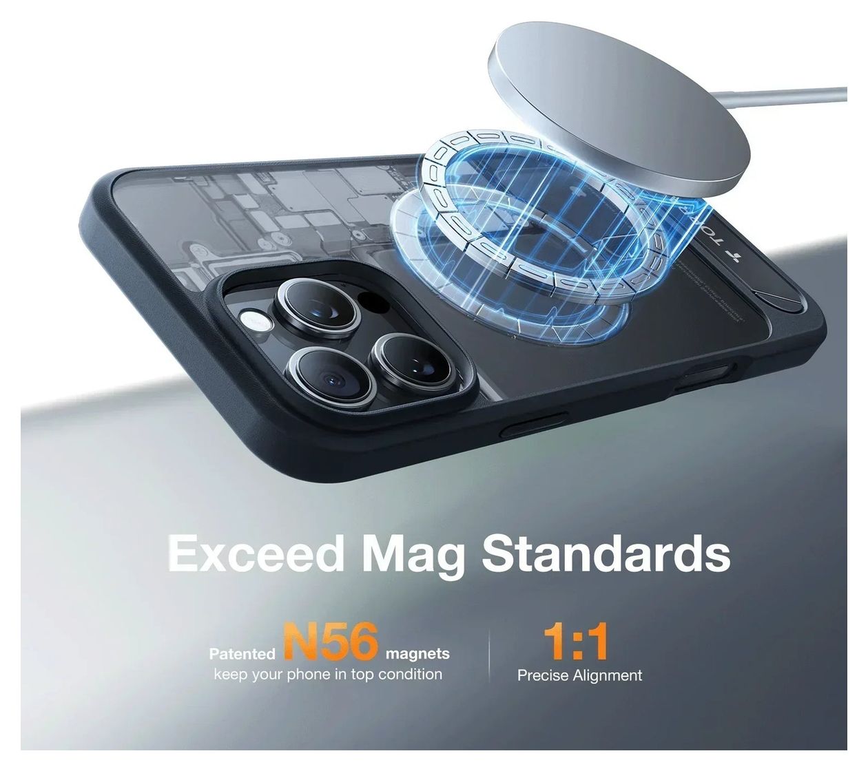 Pstand Cover für Apple iPhone 16 Pro Max  (Grau) 