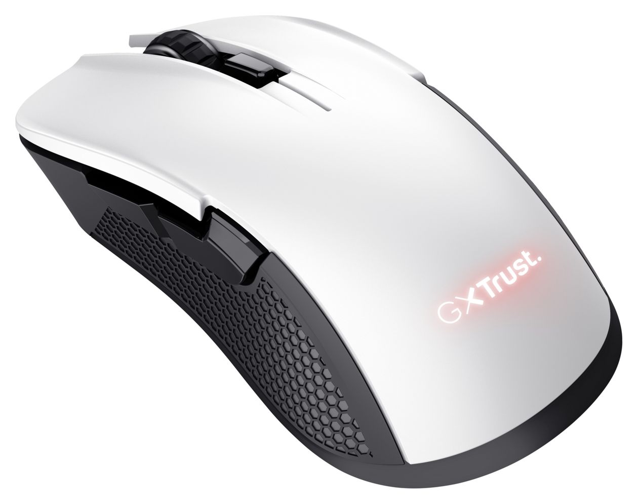 GXT 923W YBAR 7200 DPI Gaming Maus Optisch  (Schwarz, Weiß) 