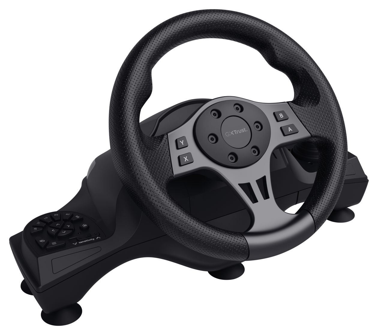 GXT289 Movi Lenkrad + Pedale für Nintendo Switch, PlayStation 4, Xbox One S, Xbox One X, Xbox Series S, Xbox Series X  (Schwarz) 