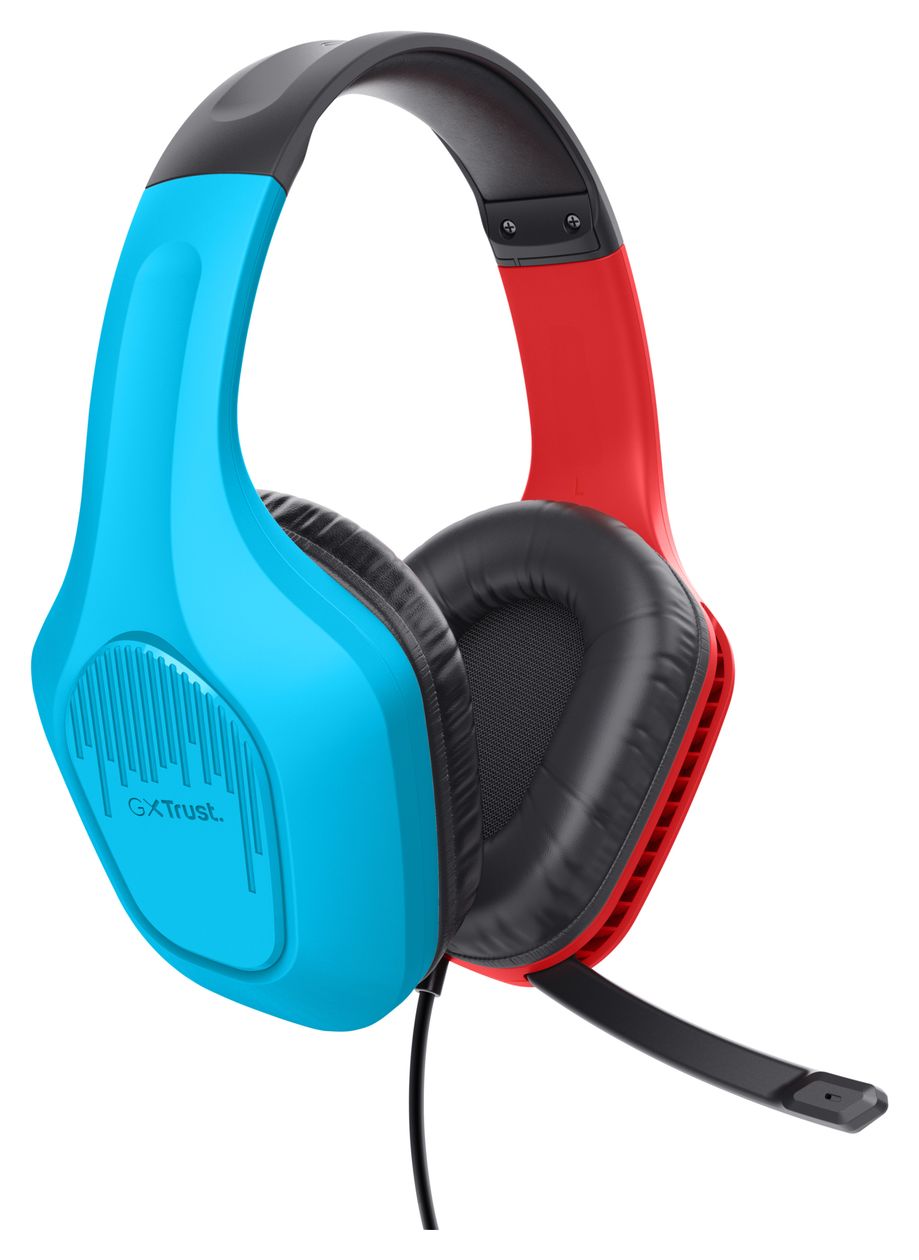 GXT416 Zirox Over Ear Kopfhörer Kabelgebunden  (Schwarz, Cyan, Rot) 