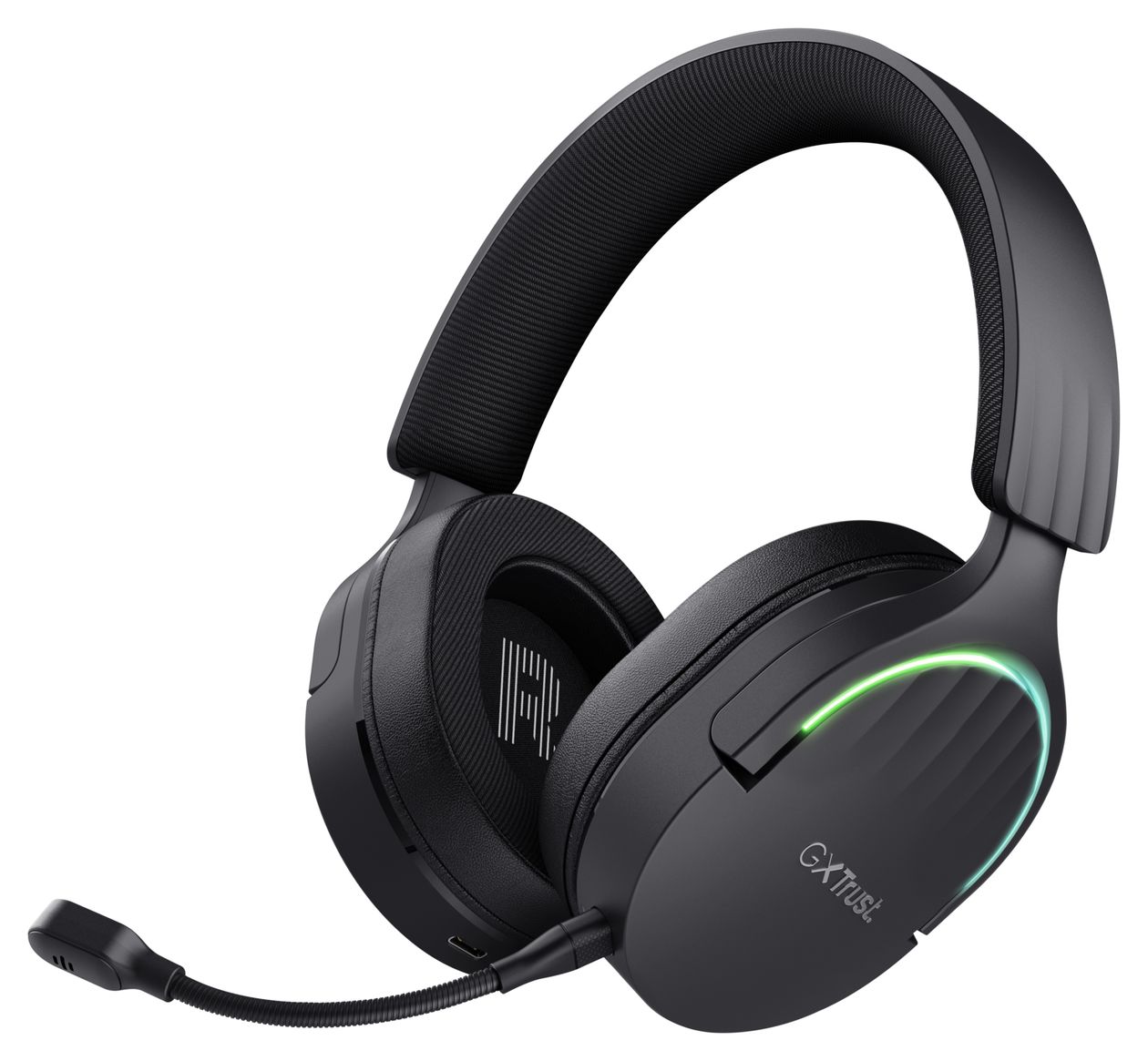 GXT491 Fayzo Bluetooth Kopfhörer kabelgebunden&kabellos 22 h Laufzeit USB Typ-C  (Schwarz) 