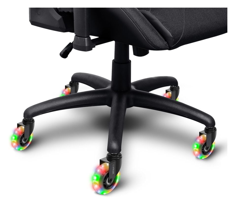 GXT701 LED Gel Stuhlrollen-Set  (Schwarz) 