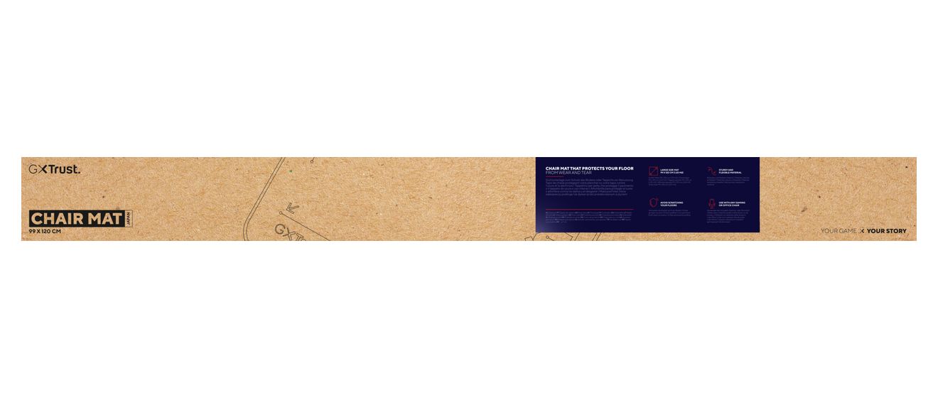 GXT715 Bodenschutzmatte Japan Stuhlmatte  (Schwarz, Rot, Weiß) 