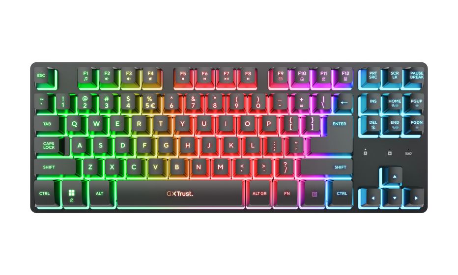 GXT832 Thado TKL Set RGB-LED Gaming Tastatur RF Wireless 2.4 GHz  (Schwarz) 