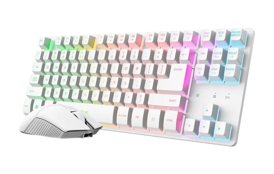 GXT882 RGB-LED Gaming Tastatur RF Wireless  (Weiß) 