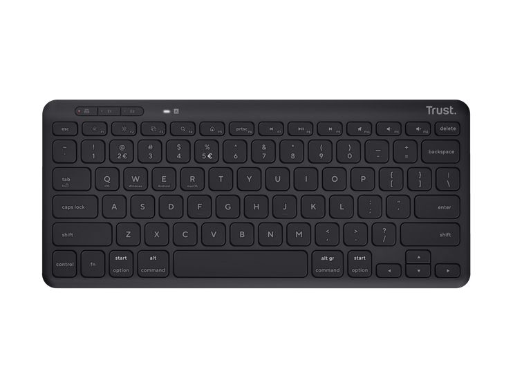 Lyra Büro Tastatur USB + RF Wireless + Bluetooth  (Schwarz) 