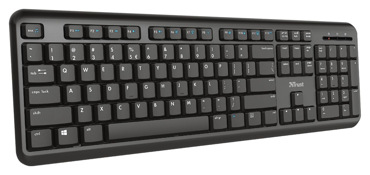 Ody Büro Tastatur RF Wireless 2.4 GHz  (Schwarz) 