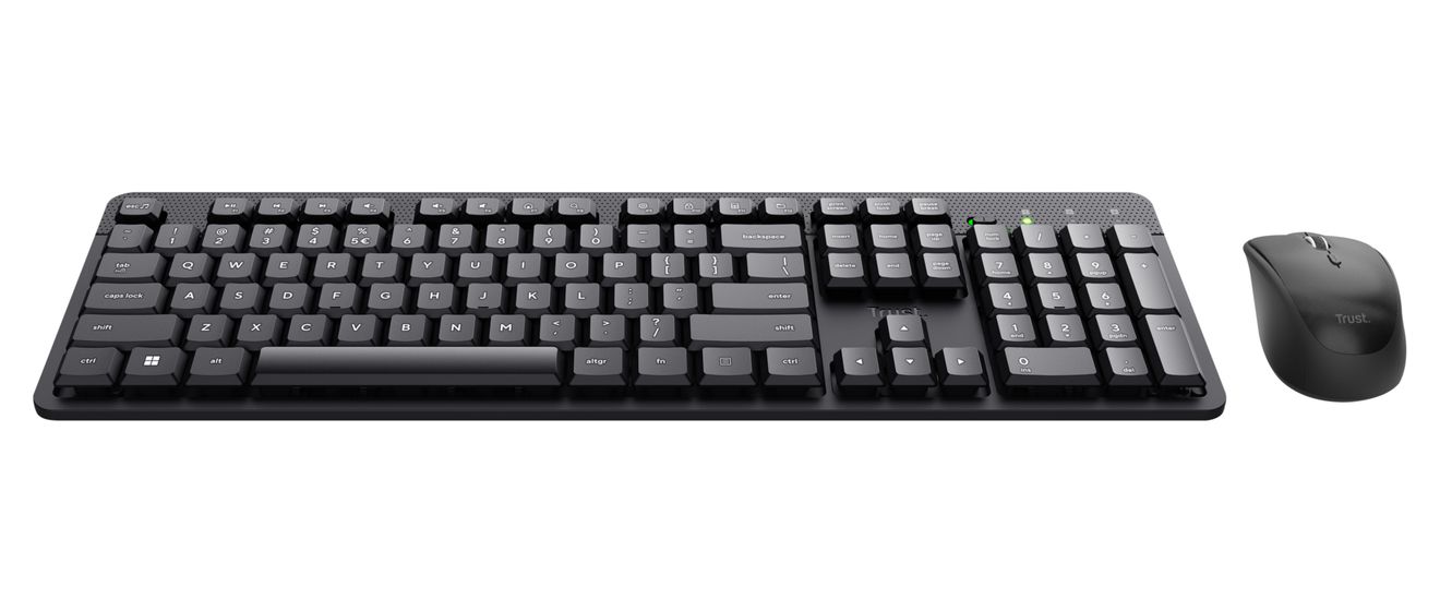 Ody II Tastatur-Maus-Set Büro Tastatur QWERTZ RF Wireless  (Schwarz) 
