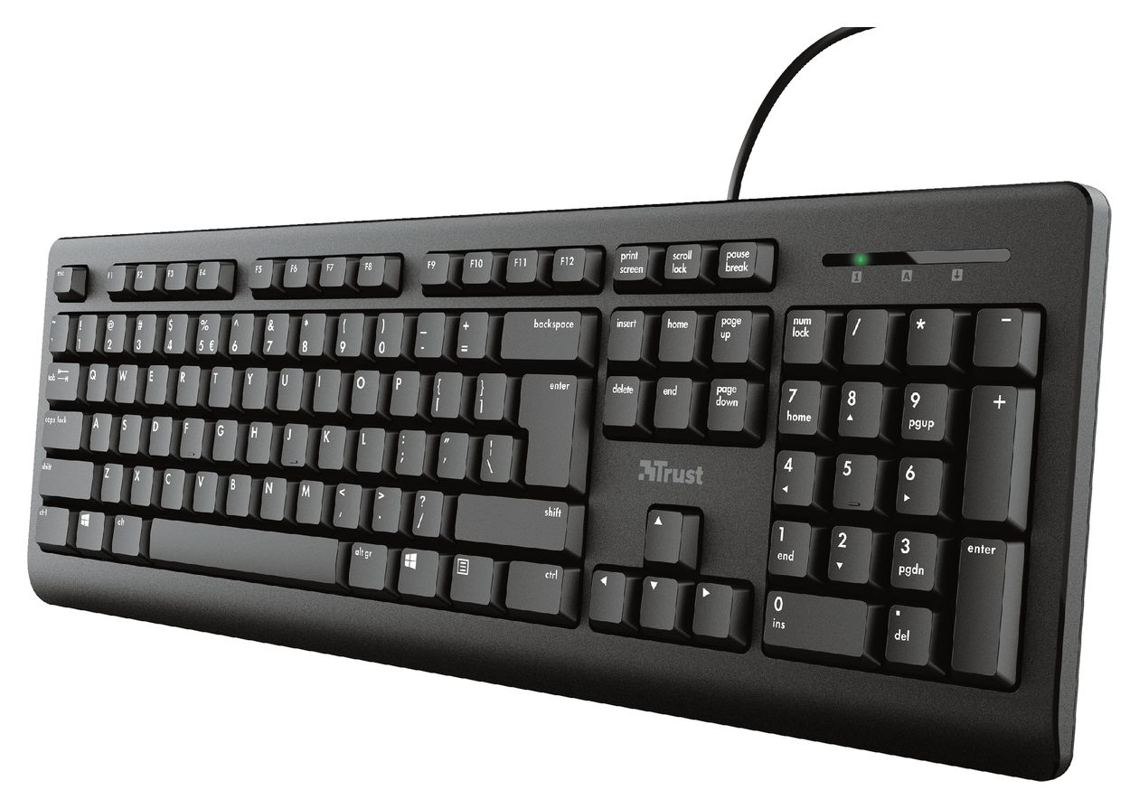 Primo 4 in 1 Home Office Set Büro Tastatur USB  (Schwarz) 