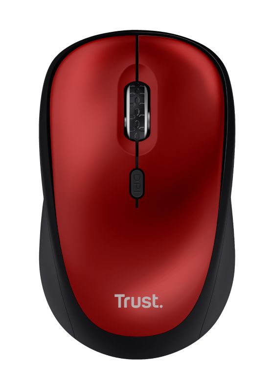 Yvi+ 1600 DPI Büro Maus Optisch  (Schwarz, Rot) 