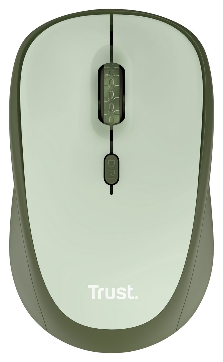 Yvi+ 1600 DPI Büro Maus Optisch  (Schwarz, Grün) 