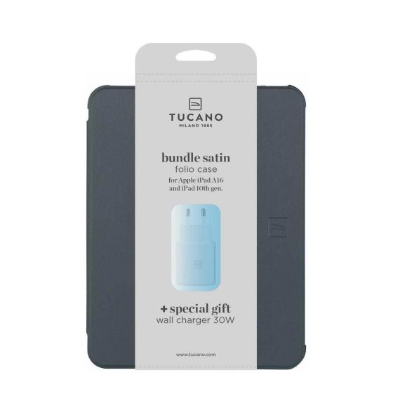 Facile Plus Folio aus Polyurethan, Silikon für Universal bis 27,9 cm (11") mit Magnetverschluss (Schwarz) 