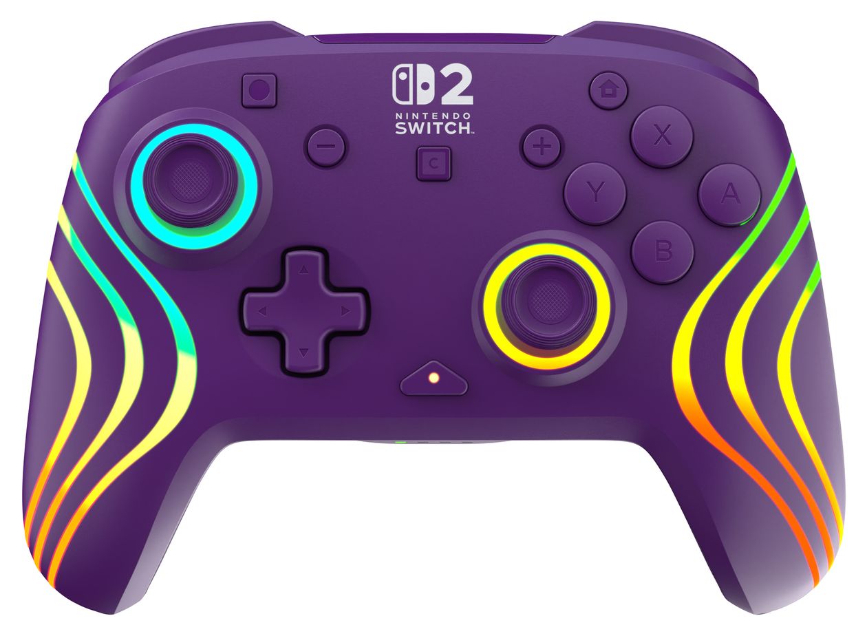 Afterglow Wave Wireless Controller Gamepad für Nintendo Switch, Nintendo Switch 2, Nintendo Switch Lite, Nintendo Switch OLED  (Violett) 
