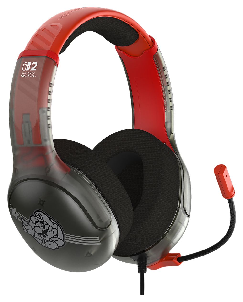 Airlite Fit Over Ear Kopfhörer Kabelgebunden  (Schwarz, Rot) 