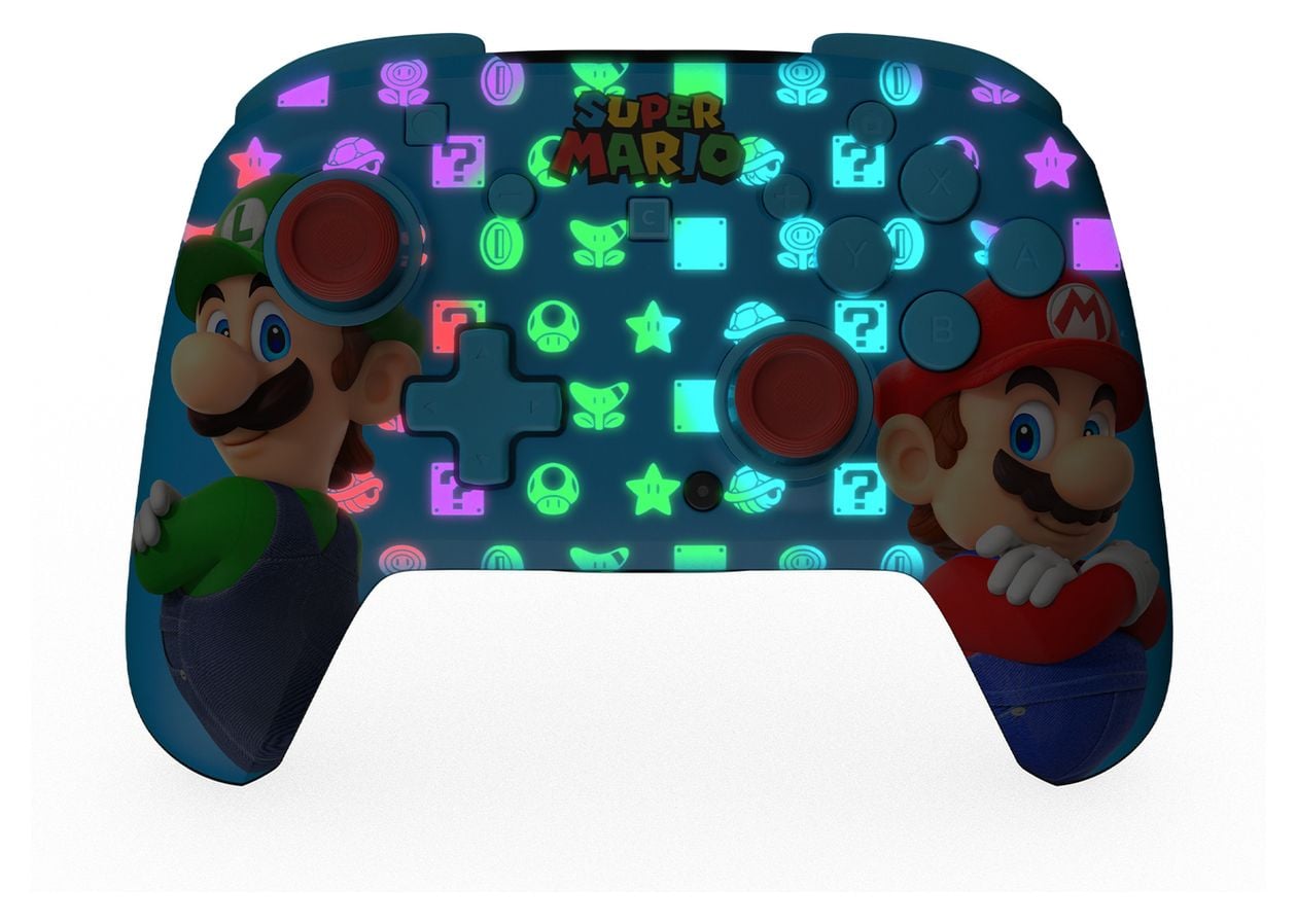 Rematch Wireless Controller Super Mario: Mario & Luigi Gamepad für Nintendo Switch, Nintendo Switch 2, Nintendo Switch Lite, Nintendo Switch OLED  (Mehrfarbig) 