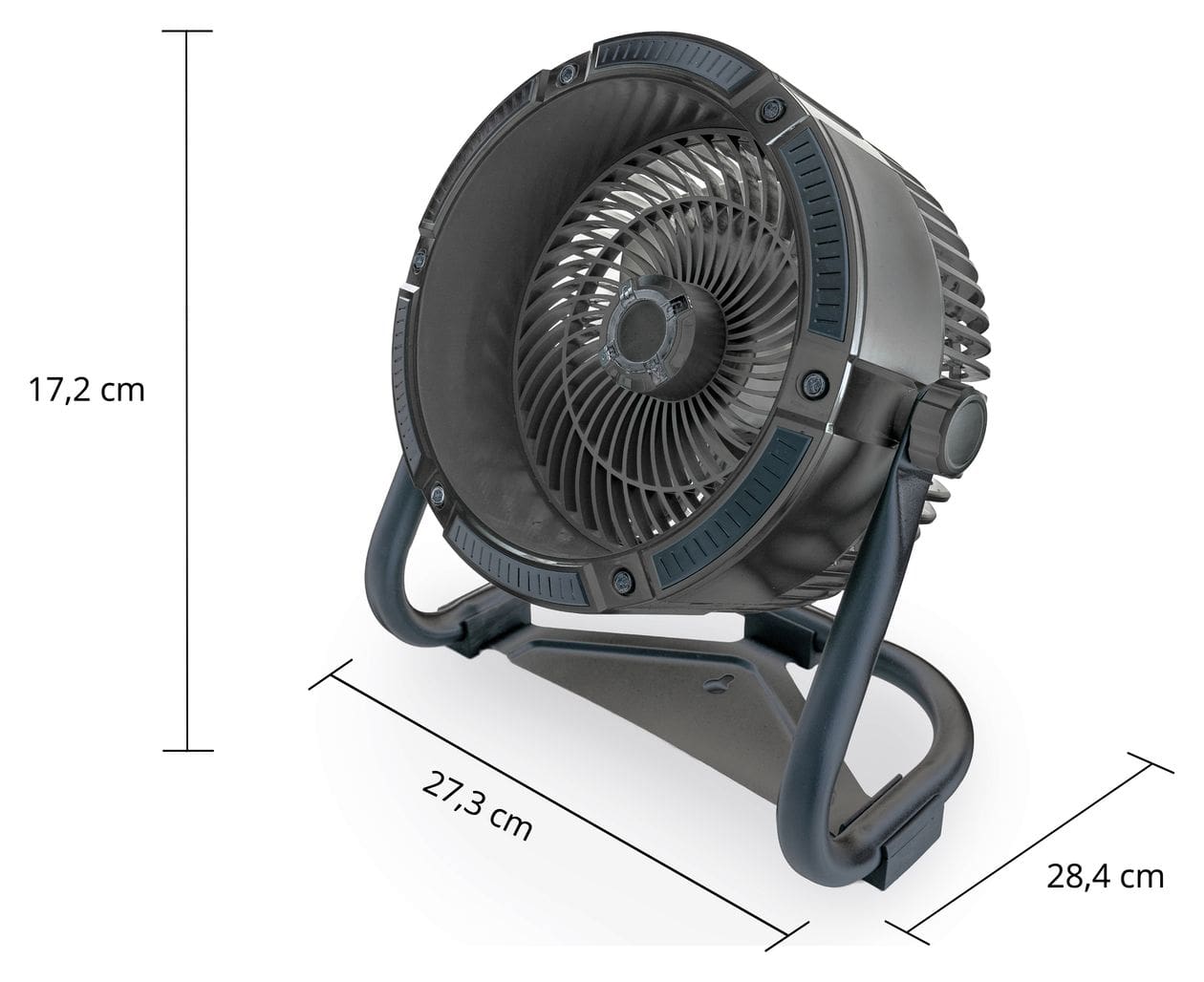 Outdoor Ventilator Flur, Tisch, Wand neigbar  (Schwarz) 