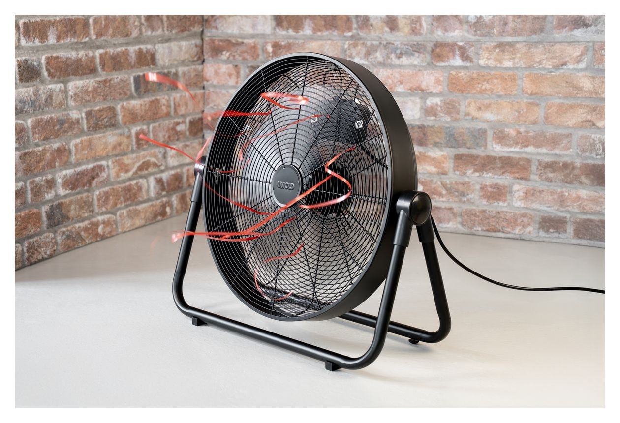 Windmaschine Black Steel Turmventilator Stand neigbar 41 dB  (Schwarz) 