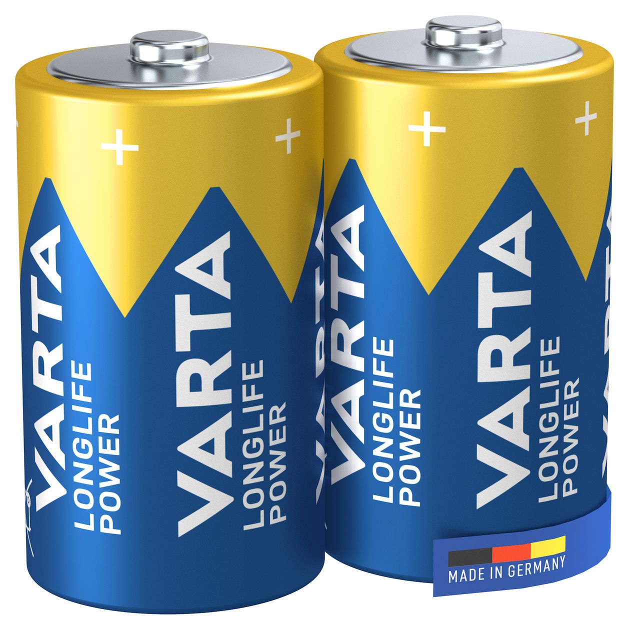 LONGLIFE Power, Alkaline Batterie, D, Mono, LR20, 1,5V, 2er Pack, Made in Germany 