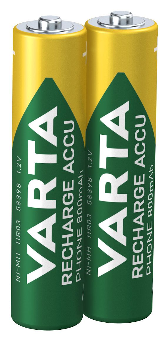 RECHARGE ACCU Phone. Vorgeladener AAA Micro NiMH Akku (4er Pack, 800mAh) - Ideal für schnurlose Telefone - Wiederaufladbar ohne Memory-Effekt. 