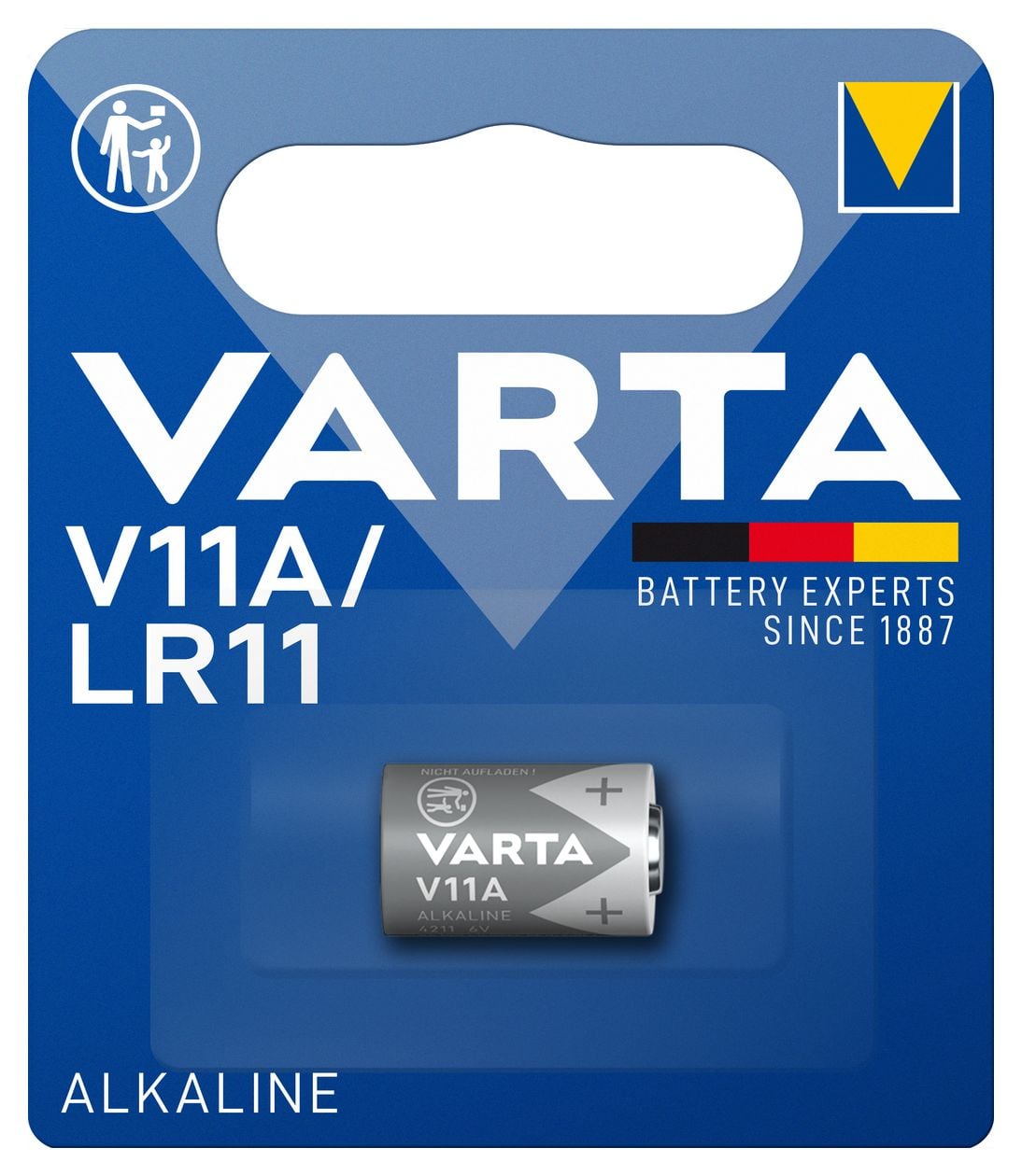 Batterien V11A, 1 Stück, Alkaline Special, 6V, für Uhren, Fernbedienungen, Taschenrechner, kompakt mit langanhaltender & hoher Leistung 