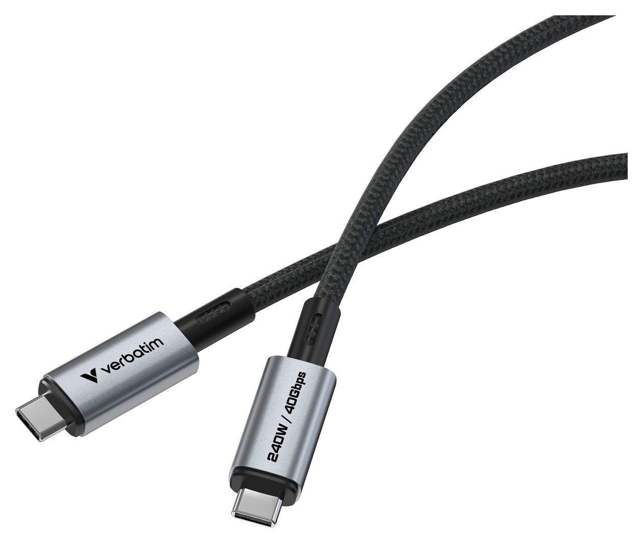 31847 40 Gbit/s Rundkabel USB C auf USB C Männlich bis 240 W 1,2 m  (Schwarz) 