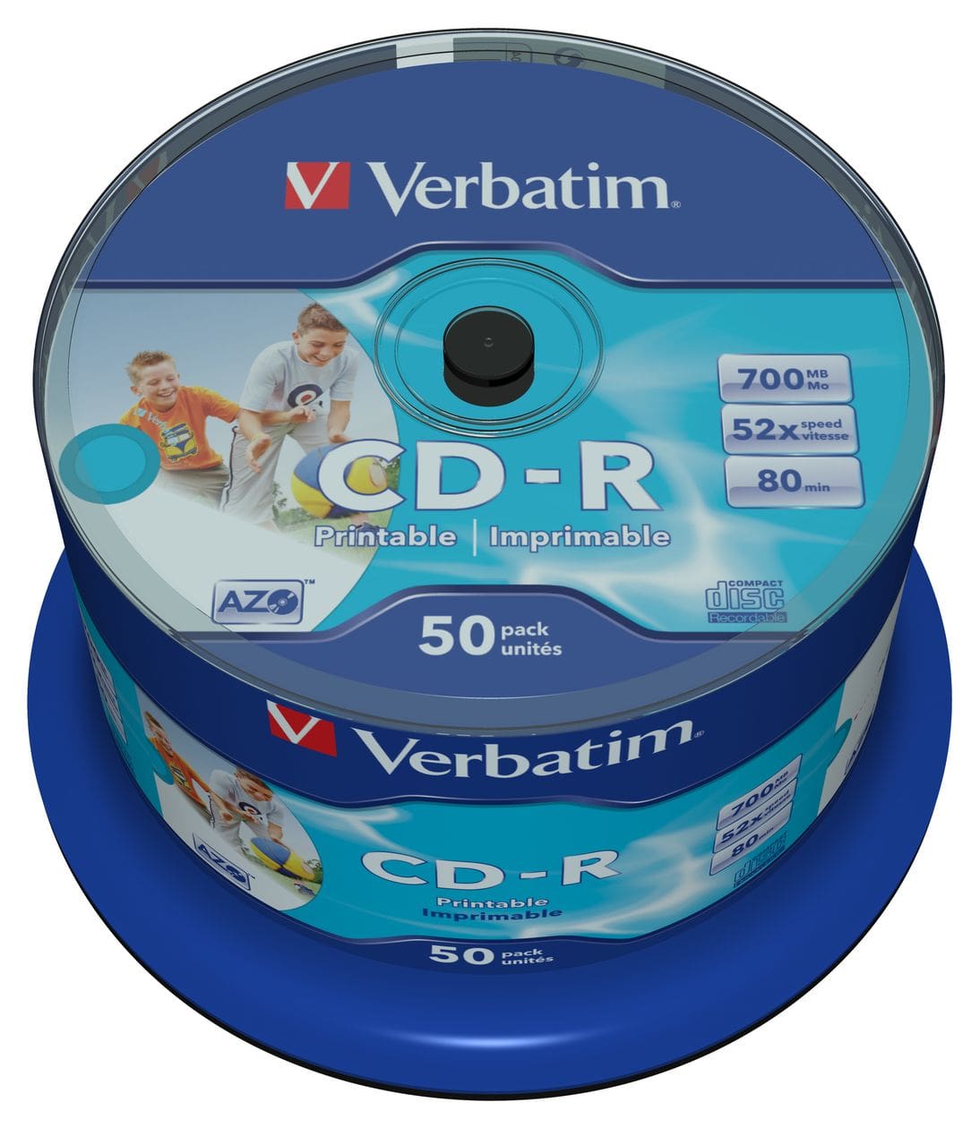 CD-R AZO Wide Inkjet Printable no ID 