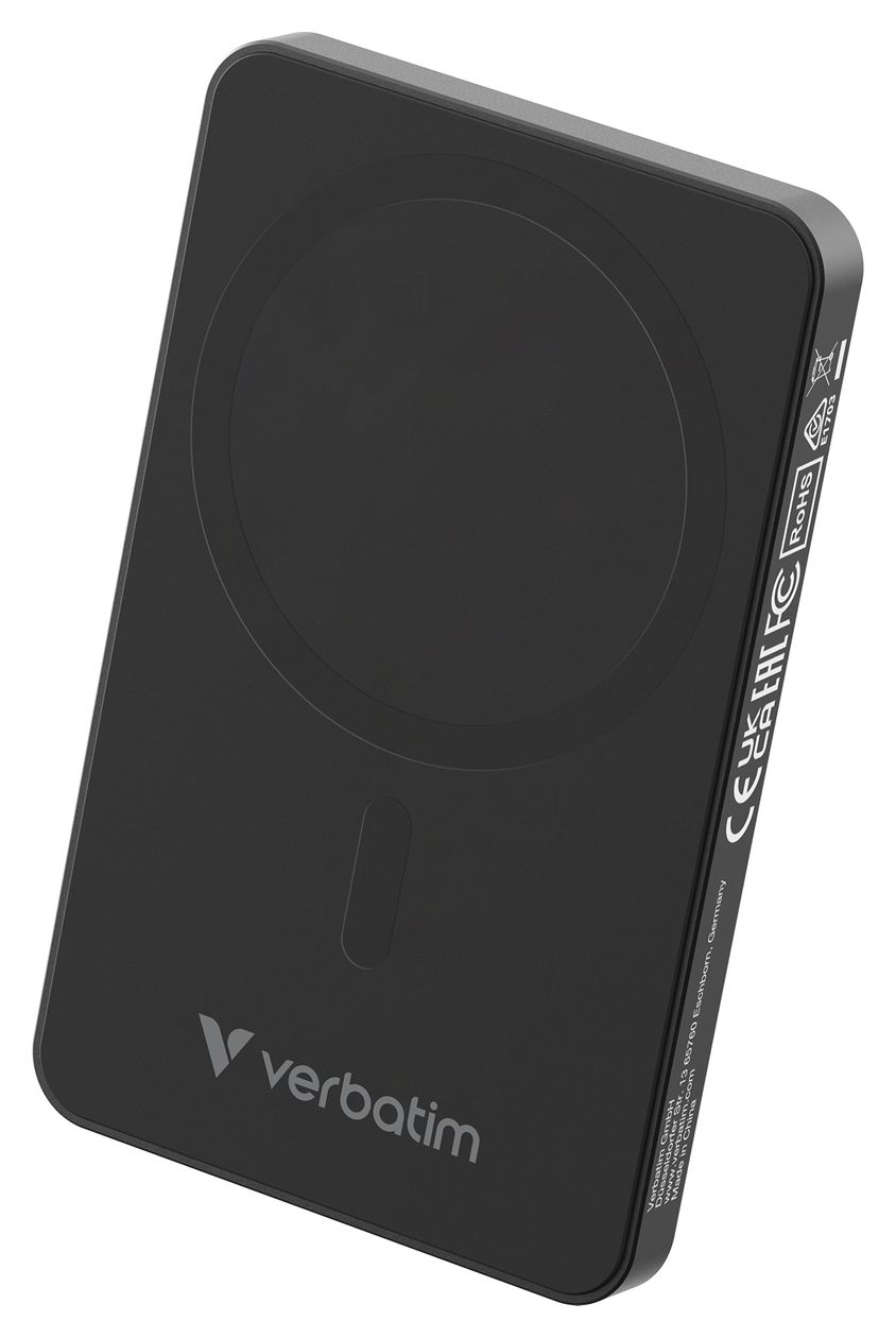 Charge 'n' Go Essentials 5000 mAh Powerbank USB Typ-C Kabelloses Laden  (Schwarz) 