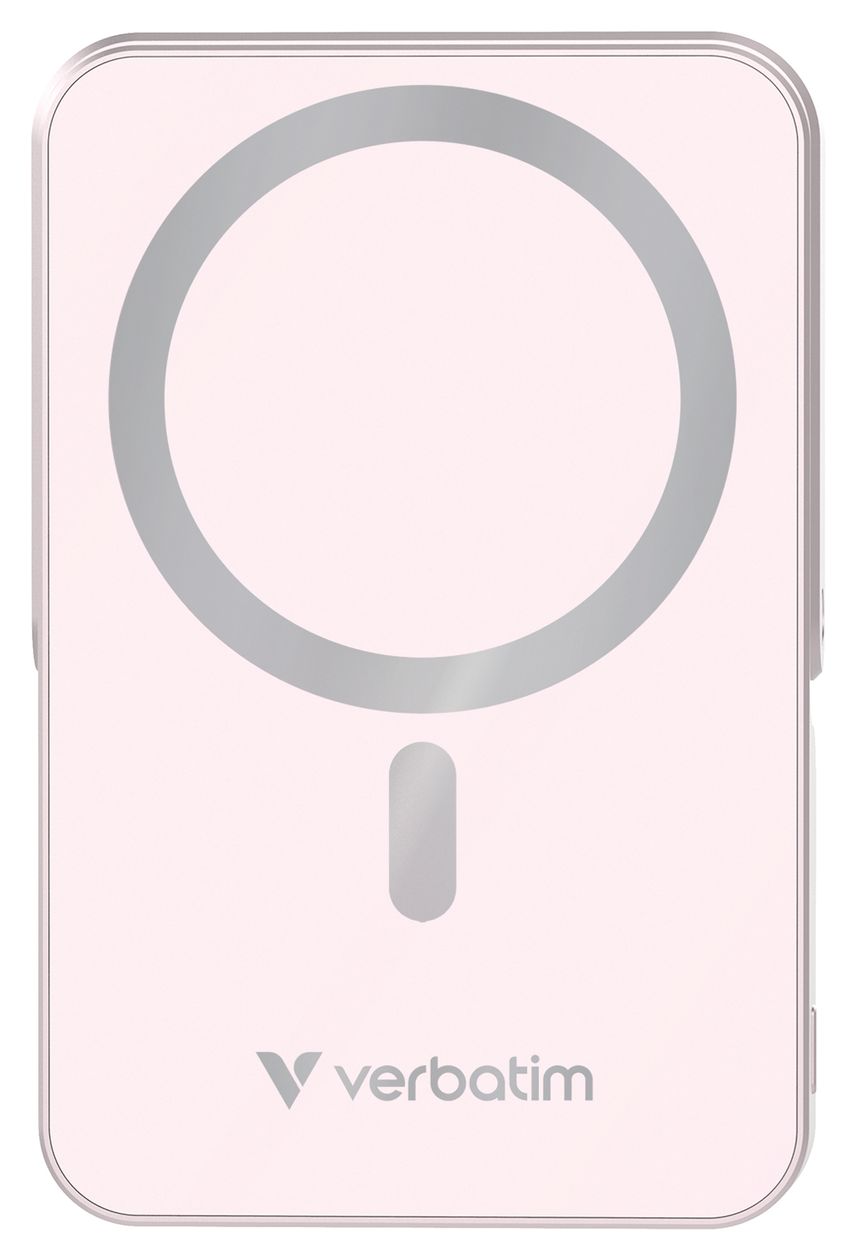 Charge 'n' Go Magnetic Wireless 10000 mAh Powerbank USB Typ-C Kabelloses Laden  (Pink) 