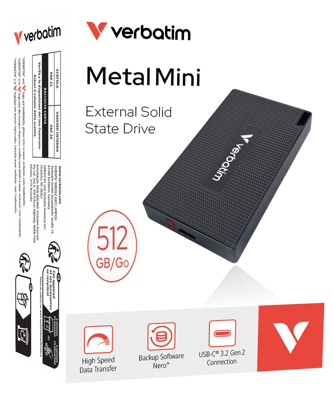 Metal Mini 512 GB SSD M.2  (Grau) 