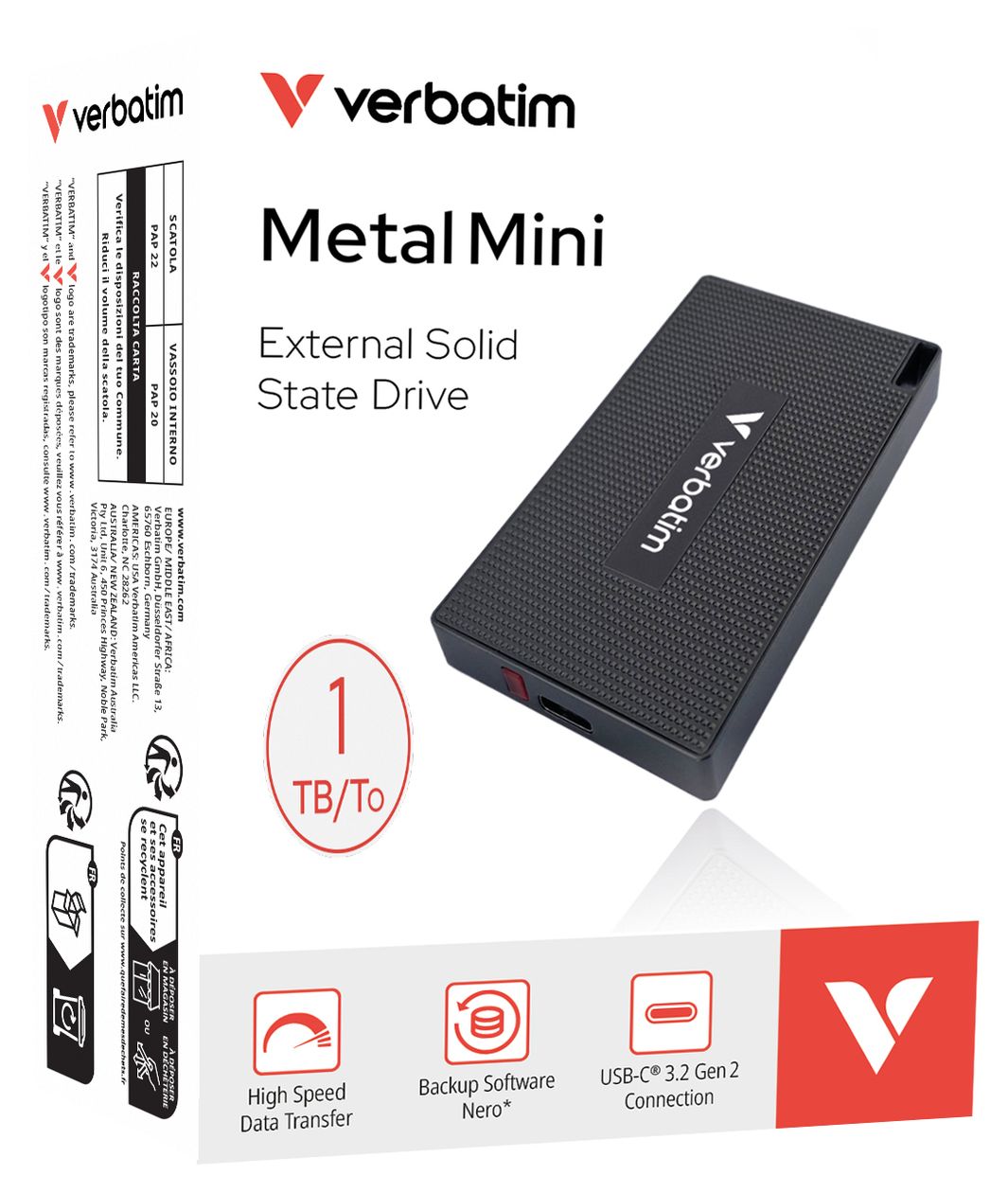Metal Mini 1 TB SSD M.2  (Grau) 