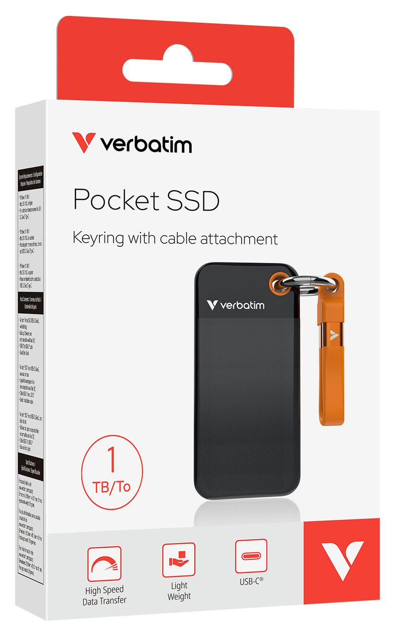 Pocket 1 TB SSD M.2  (Schwarz, Orange) 