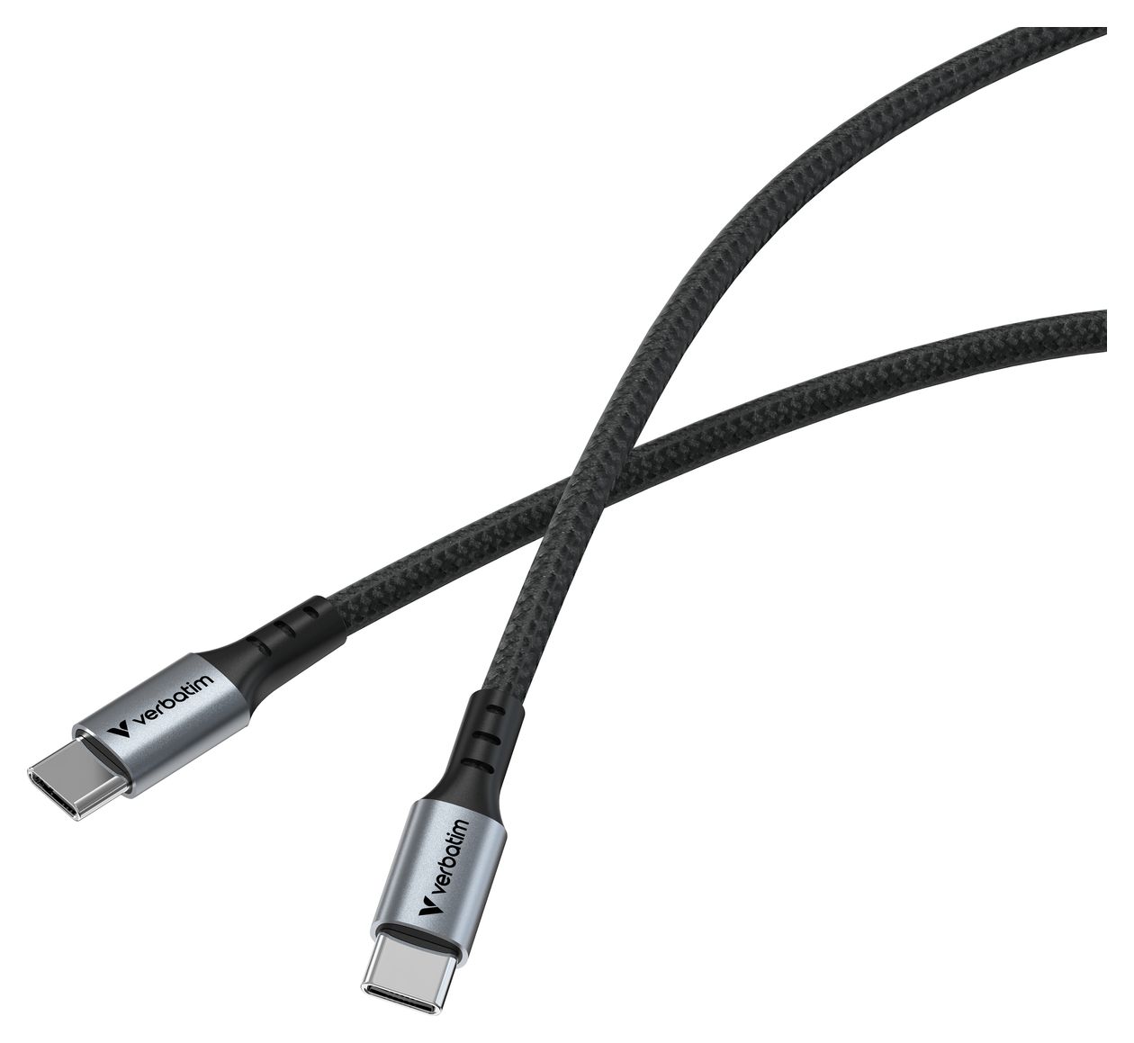 Sync & Charge 0,48 Gbit/s Stecker Rundkabel USB C auf USB C bis 60 W 1,2 m  (Schwarz) 