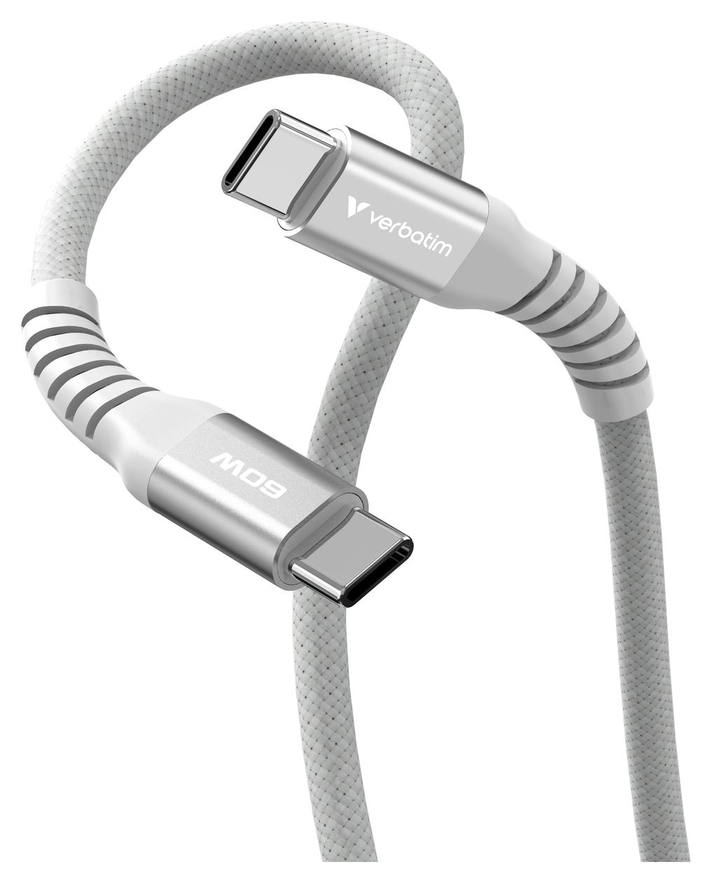 Sync & Charge Magnetic 480 Mbit/s Stecker Rundkabel USB C auf USB C bis 60 W 1,2 m  (Grau) 
