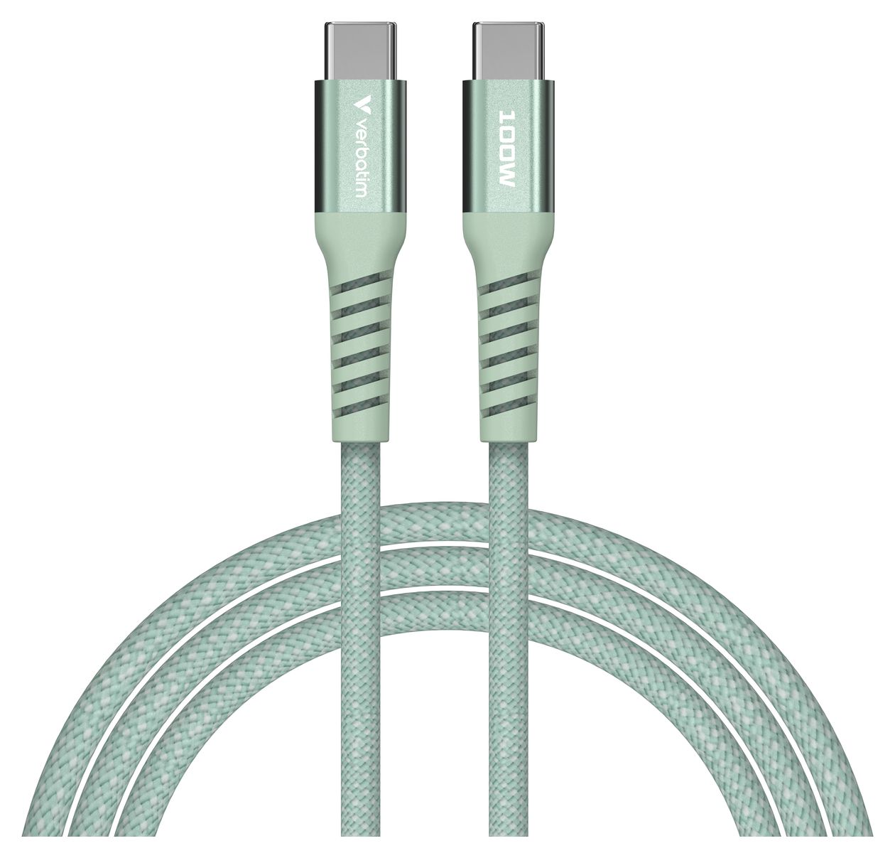 Sync & Charge Magnetic 480 Mbit/s Stecker Rundkabel USB C auf USB C bis 100 W 1,2 m  (Grün) 