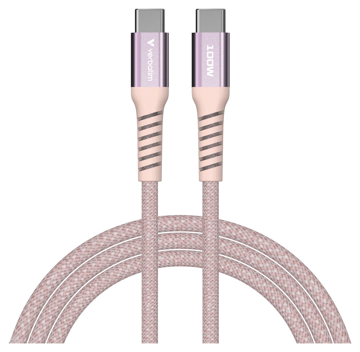 Sync & Charge Magnetic 480 Mbit/s Stecker Rundkabel USB C auf USB C bis 100 W 1,2 m  (Pink) 