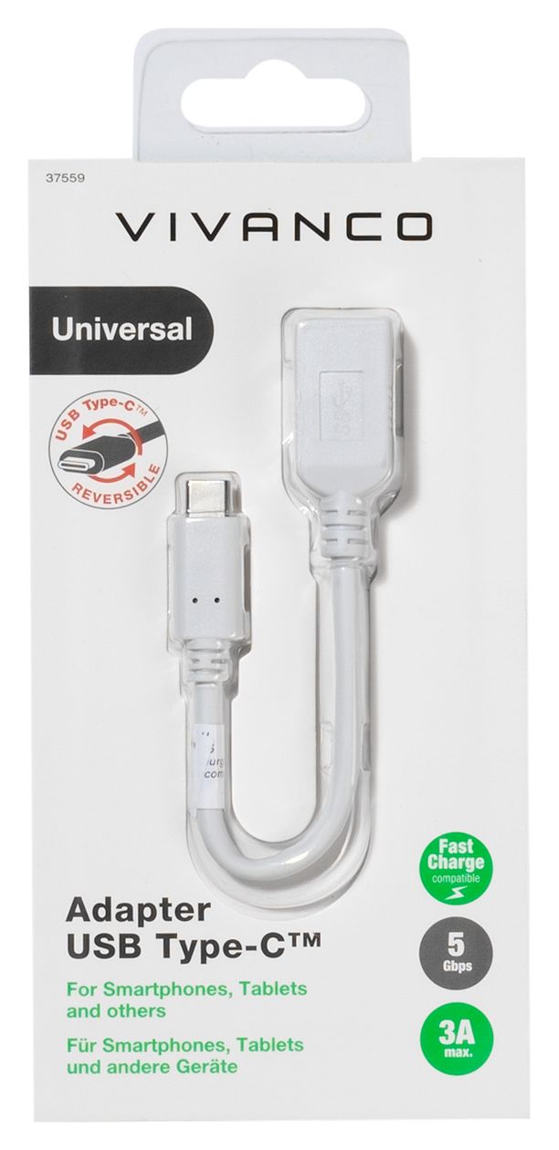 37559 5 Gbit/s Weiblich USB A auf USB C Männlich 0,1 m  (Weiß) 