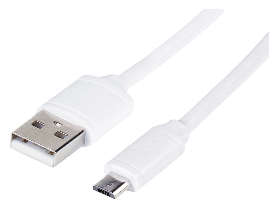 61322 Micro-USB B auf USB A Männlich 0,5 m  (Weiß) 