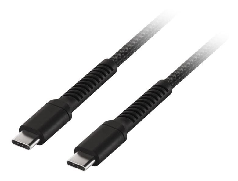 63640 Stecker Rundkabel USB C auf USB C bis 60 W 2,5 m  (Schwarz) 