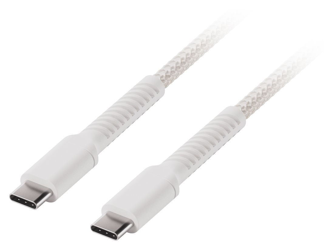 63641 USB C auf USB C Männlich bis 60 W 2,5 m  (Weiß) 