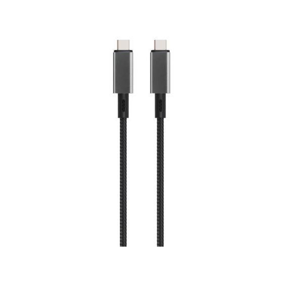 64010 10 Gbit/s Rundkabel USB C auf USB C Männlich bis 100 W 0,5 m  (Schwarz) 