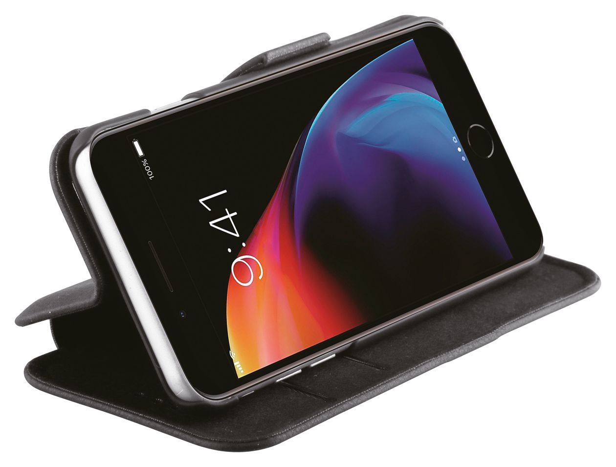 Casual Geldbörsenhülle für Apple iPhone SE (2. Gen), iPhone 8, iPhone 7, iPhone 6s  (Schwarz) 