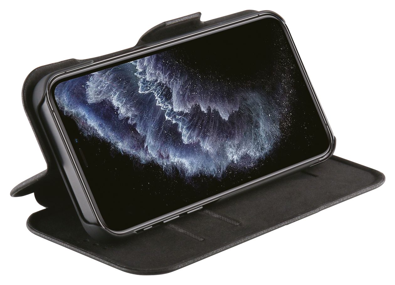 Casual Geldbörsenhülle für Apple iPhone 12, iPhone 12 Pro  (Schwarz) 