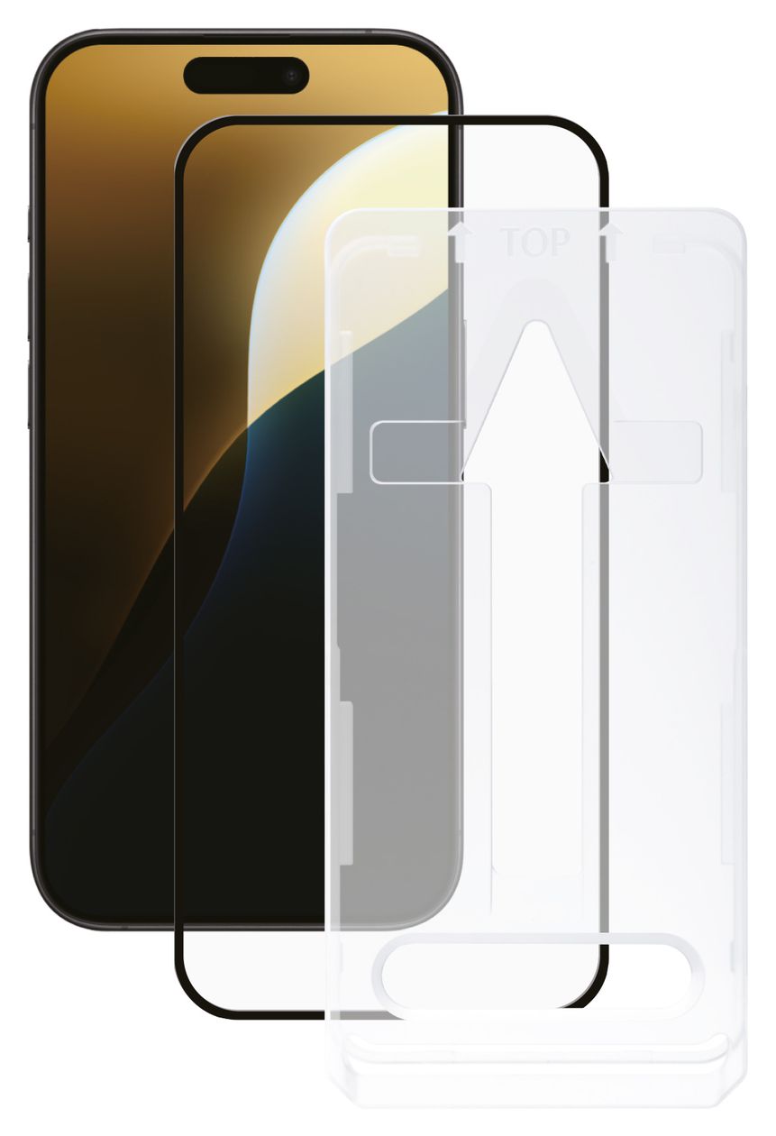 Full Screen Klare Bildschirmschutzfolie gehärtetes Glas 9H für Apple iPhone 16 Pro Max 
