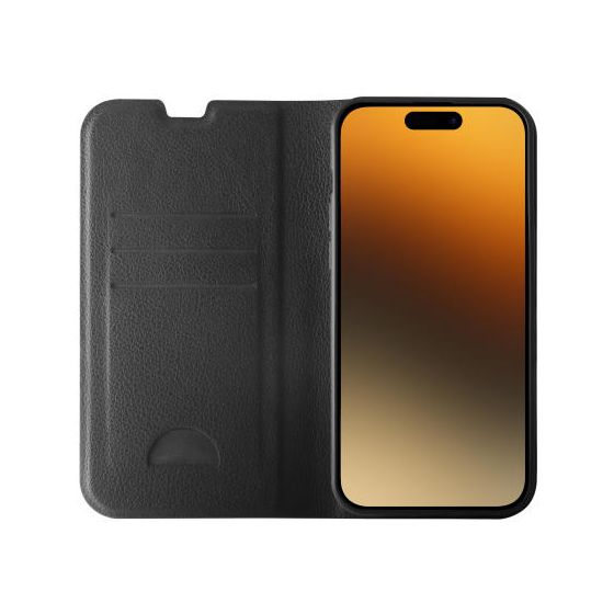 Premium Wallet Cover für Apple iPhone 15 Pro Max  (Schwarz) 