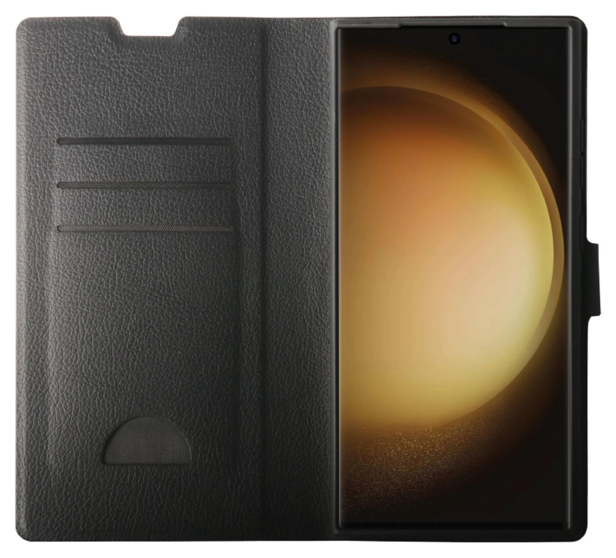 Premium Wallet Geldbörsenhülle für Samsung Galaxy S24 Ultra  (Schwarz) 