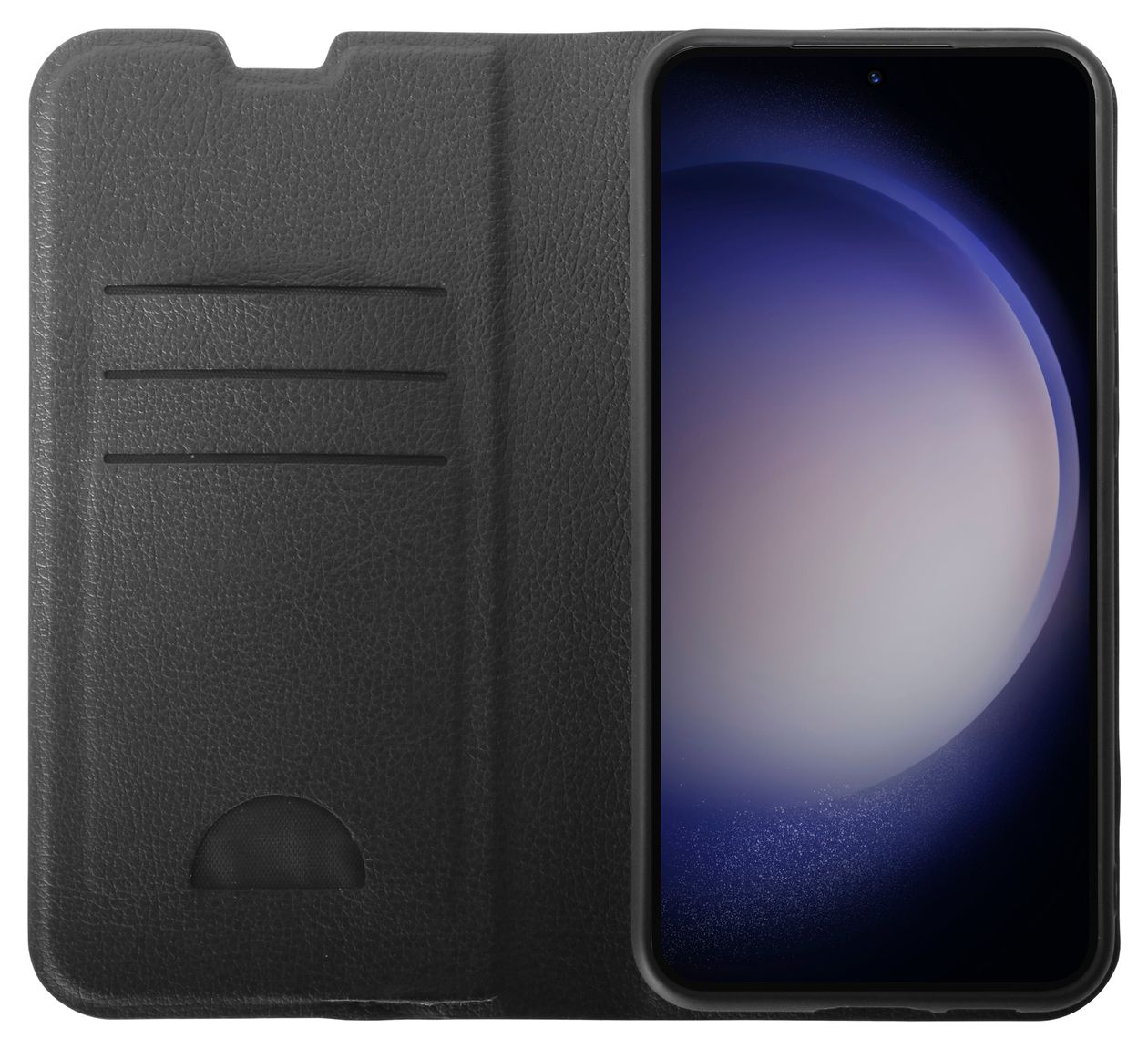 Premium Wallet Geldbörsenhülle für Samsung Galaxy S24  (Schwarz) 