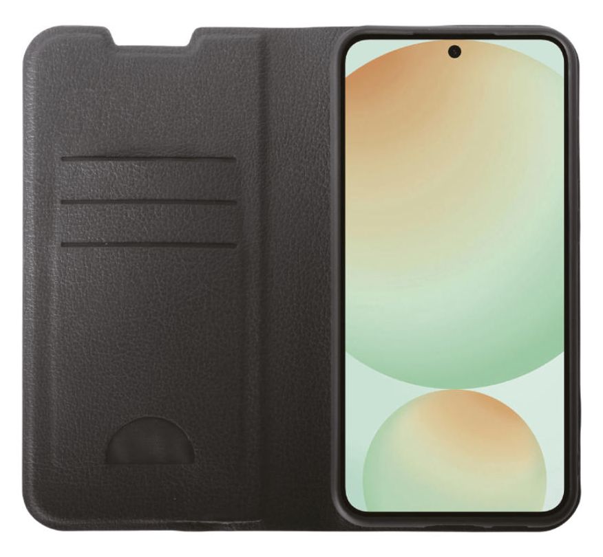 Premium Wallet Geldbörsenhülle für Samsung Galaxy S24 FE  (Schwarz) 