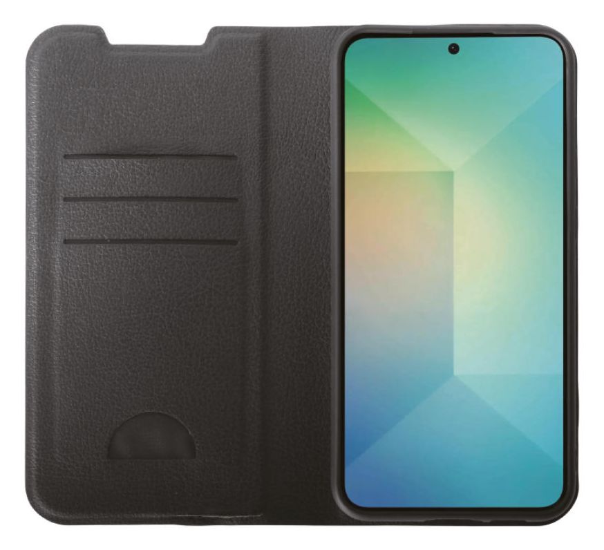 Premium Wallet Geldbörsenhülle für Samsung Galaxy S25  (Schwarz) 