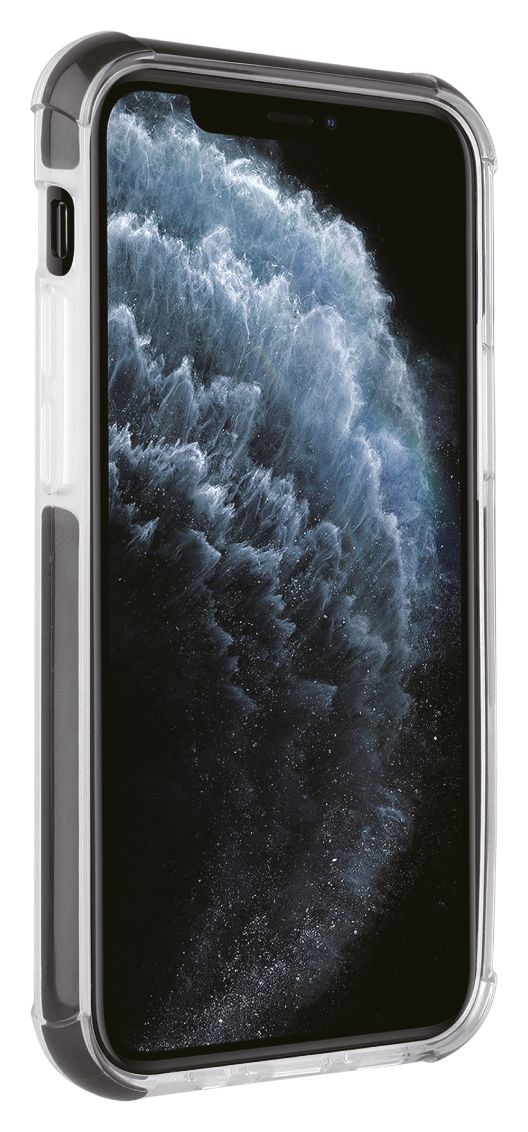 Rock Solid Cover für Apple iPhone 12, iPhone 12 Pro (Schwarz, Transparent) 