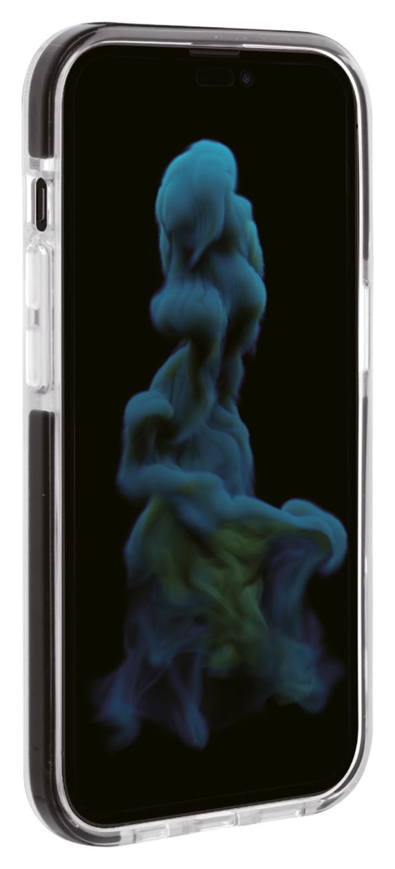 Rock Solid Cover für Apple iPhone 14 Pro Max (Schwarz, Transparent) 